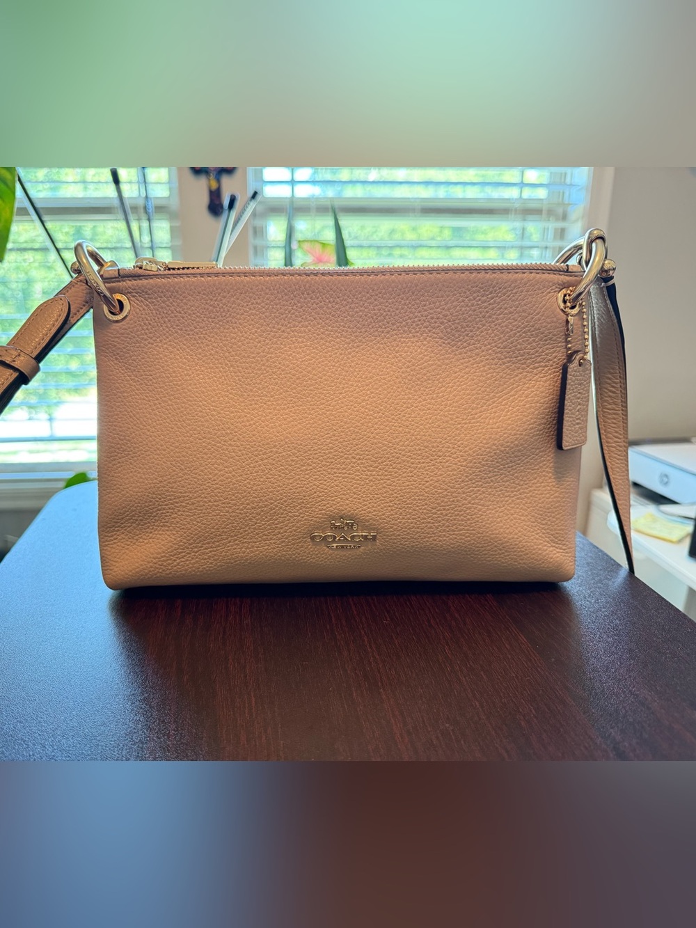 Coach Pebbled Leather Crossbody MIA with Gold Hardware